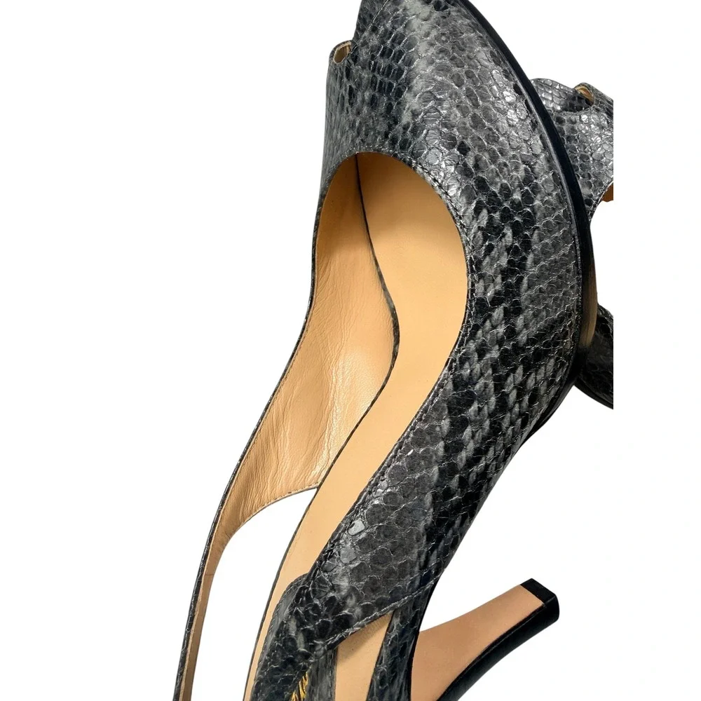 Cole Haan Carma OT Air Sling Black Snakeskin Print Heels Size 11 B D32155